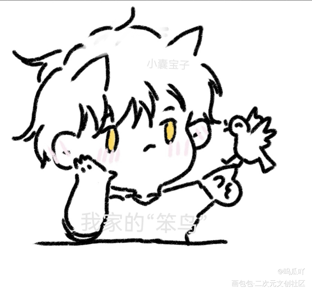 到底哪一种好看啊？_光与夜之恋齐司礼黑白简笔绘画作品