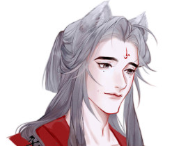 小狗与师傅_绘画作品