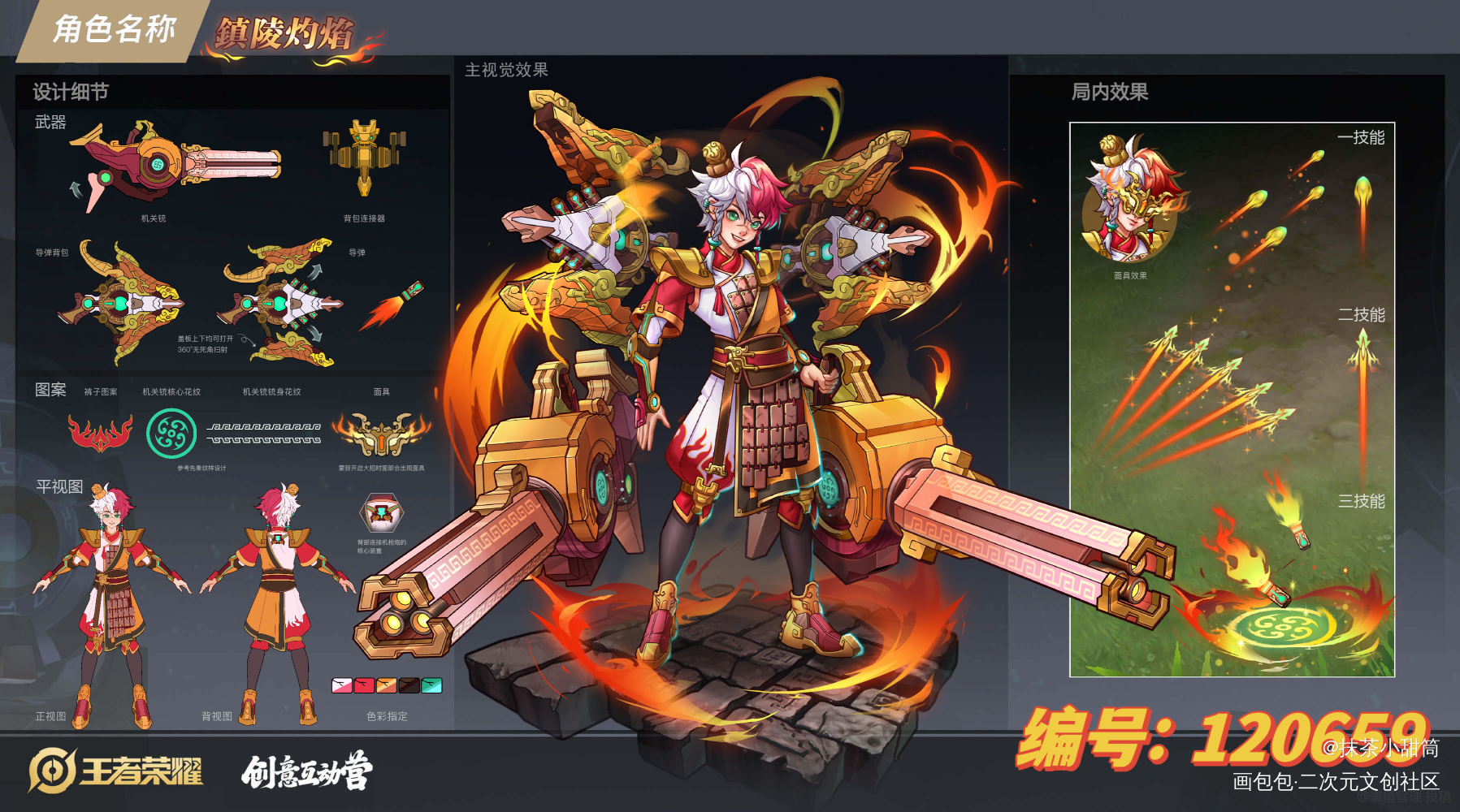 蒙犽源梦皮肤设计_王者荣耀蒙犽正太板绘涂同人原创绘画作品
