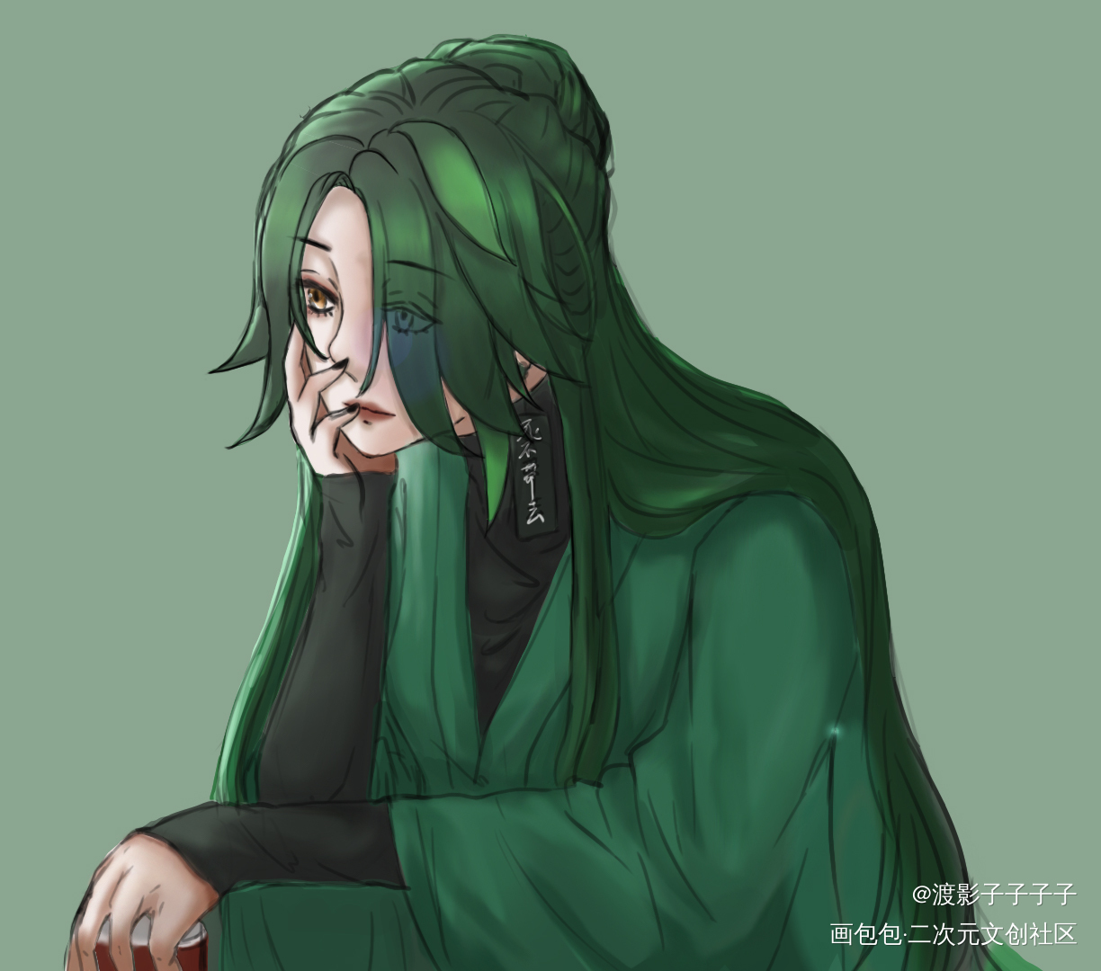 禅眠眠_板绘涂摸鱼页禅眠VUP绘画作品