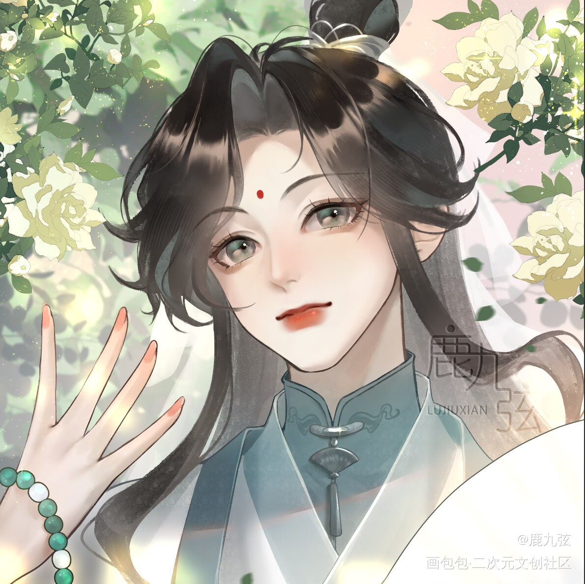 风师靓靓（女相_天官赐福风师师青玄古风头像摸鱼绘画作品