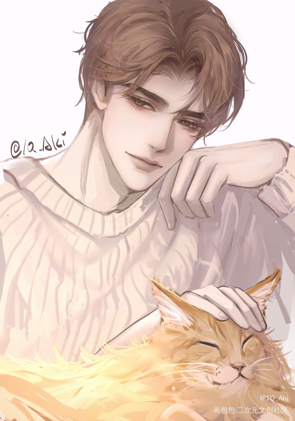 大猫猫_老婆孩子热炕头188男团周谨行板绘涂绘画作品