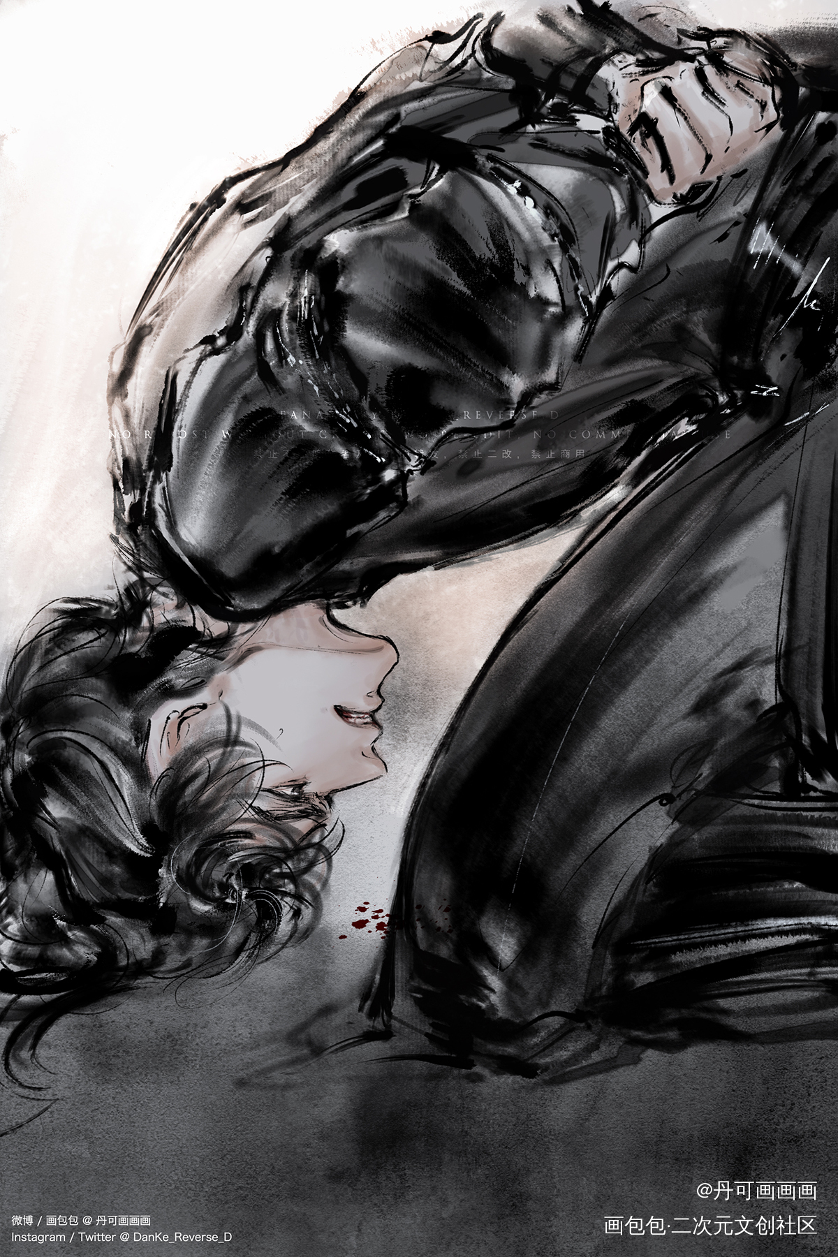 他不说_二哈和他的白猫师尊燃晚墨燃绘画作品