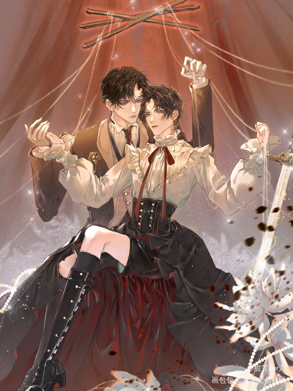 瞿沈——傀儡师_188男团顶级掠食者瞿沈绘画作品