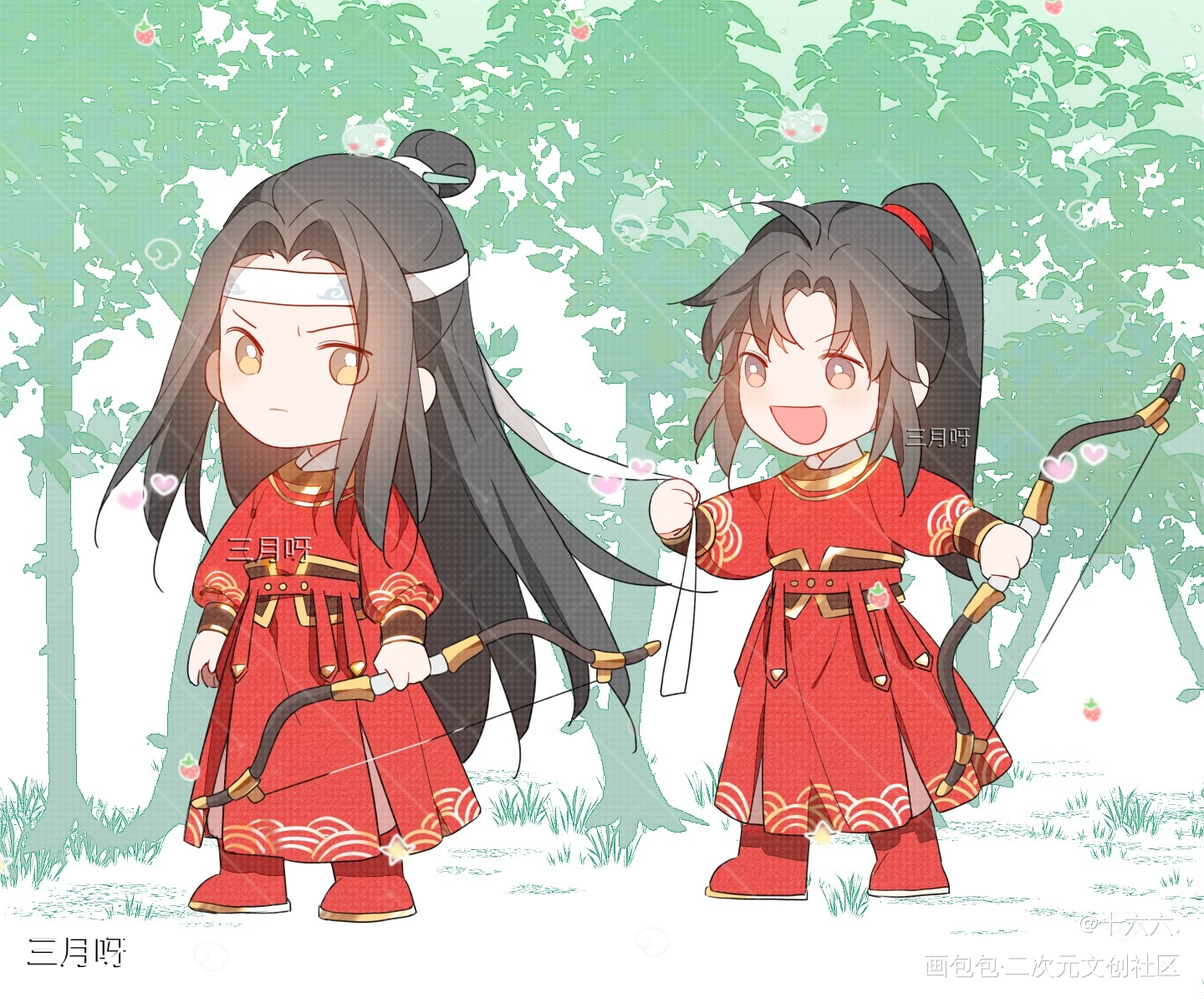 忘羡_魔道祖师忘羡蓝忘机魏无羡绘画作品