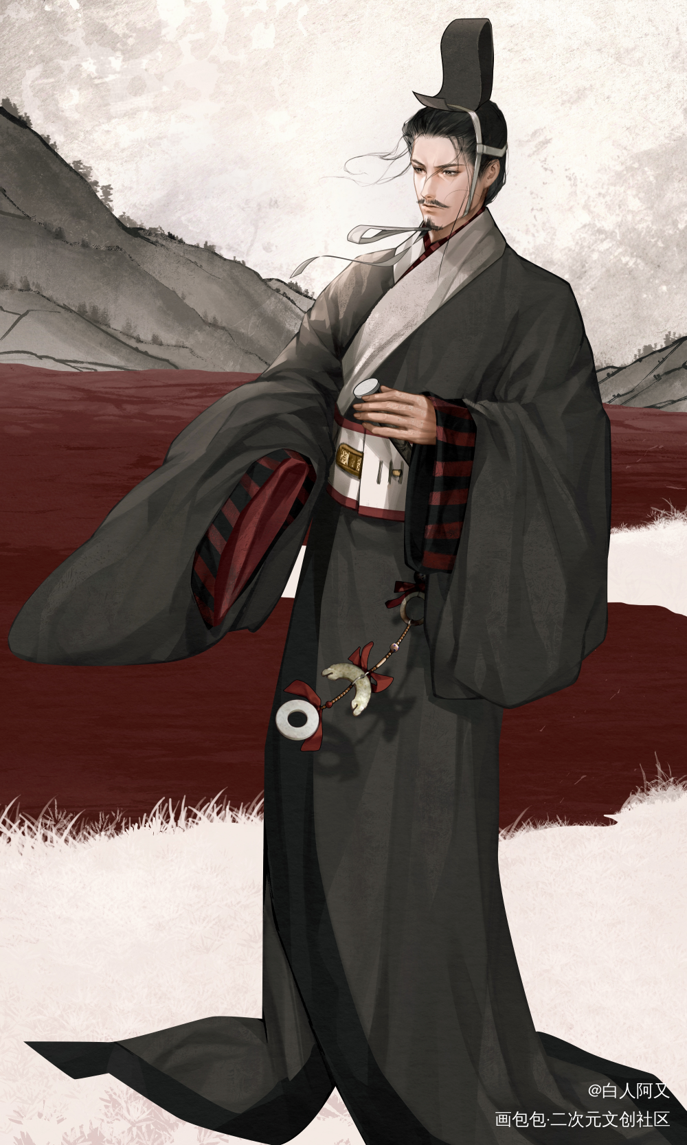 离骚_板绘涂历史同人插画同人板绘绘画绘画作品