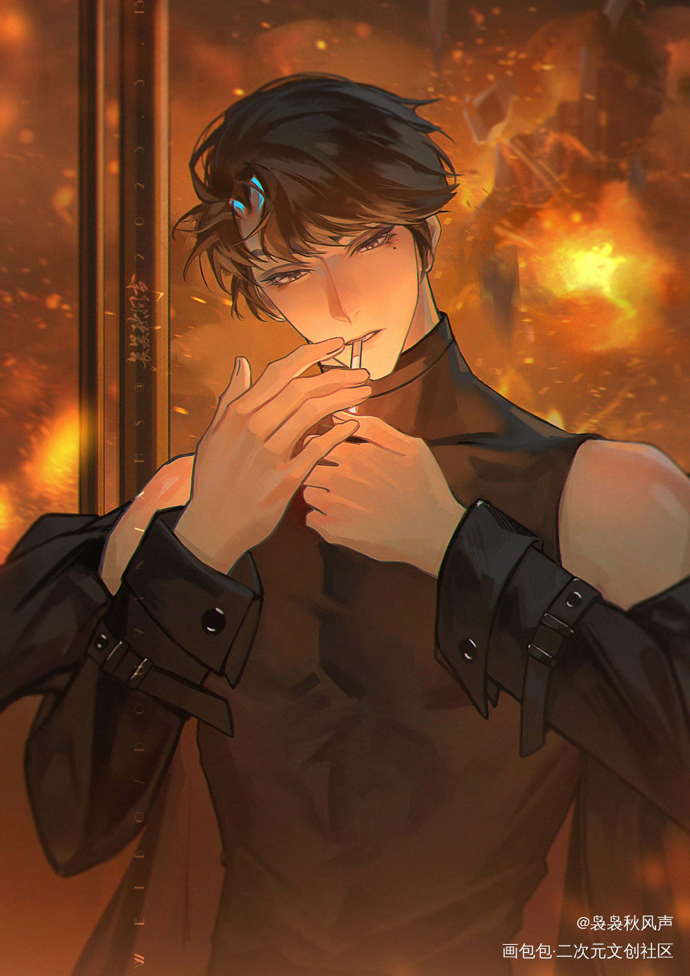 “收工。”_188男团赵锦辛绘画作品