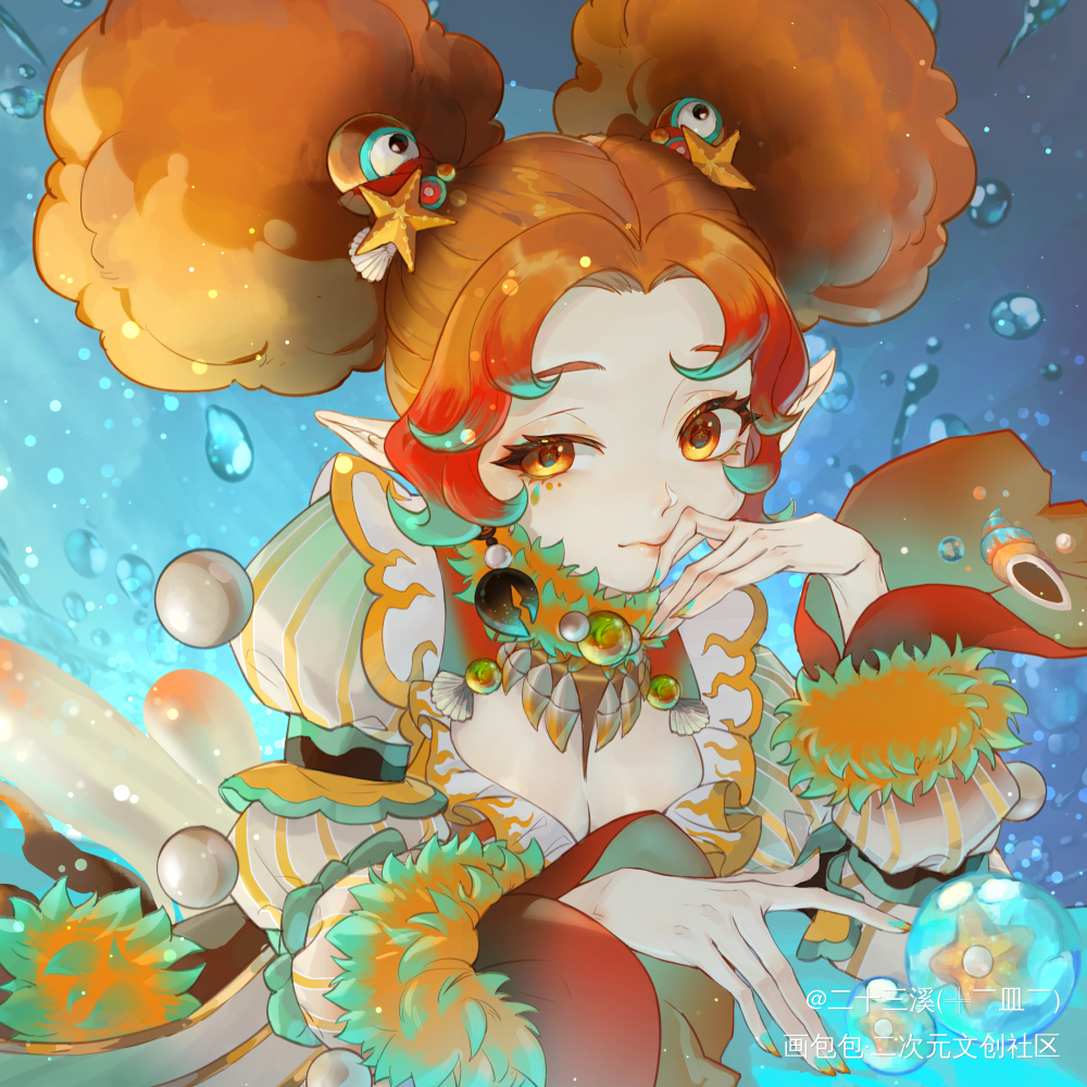 巨蟹座拟人头像_板绘涂日系我要上首推头像原创oc绘画作品