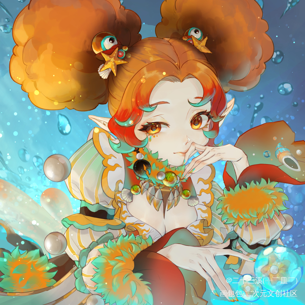 巨蟹座拟人头像_板绘涂日系我要上首推头像原创oc绘画作品
