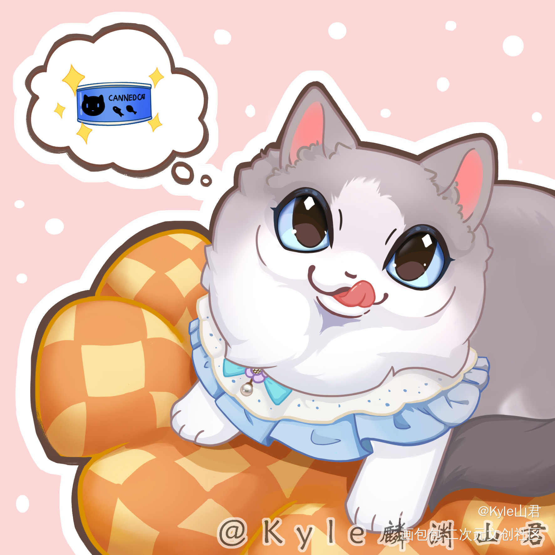 猫猫！！！_布偶猫板绘涂摸鱼页Q版猫绘画绘画作品