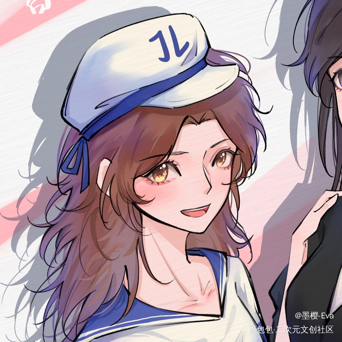 【3.14】白色情人节快乐！_板绘涂摸鱼页同人逐梦亚军板绘绘画绘画作品