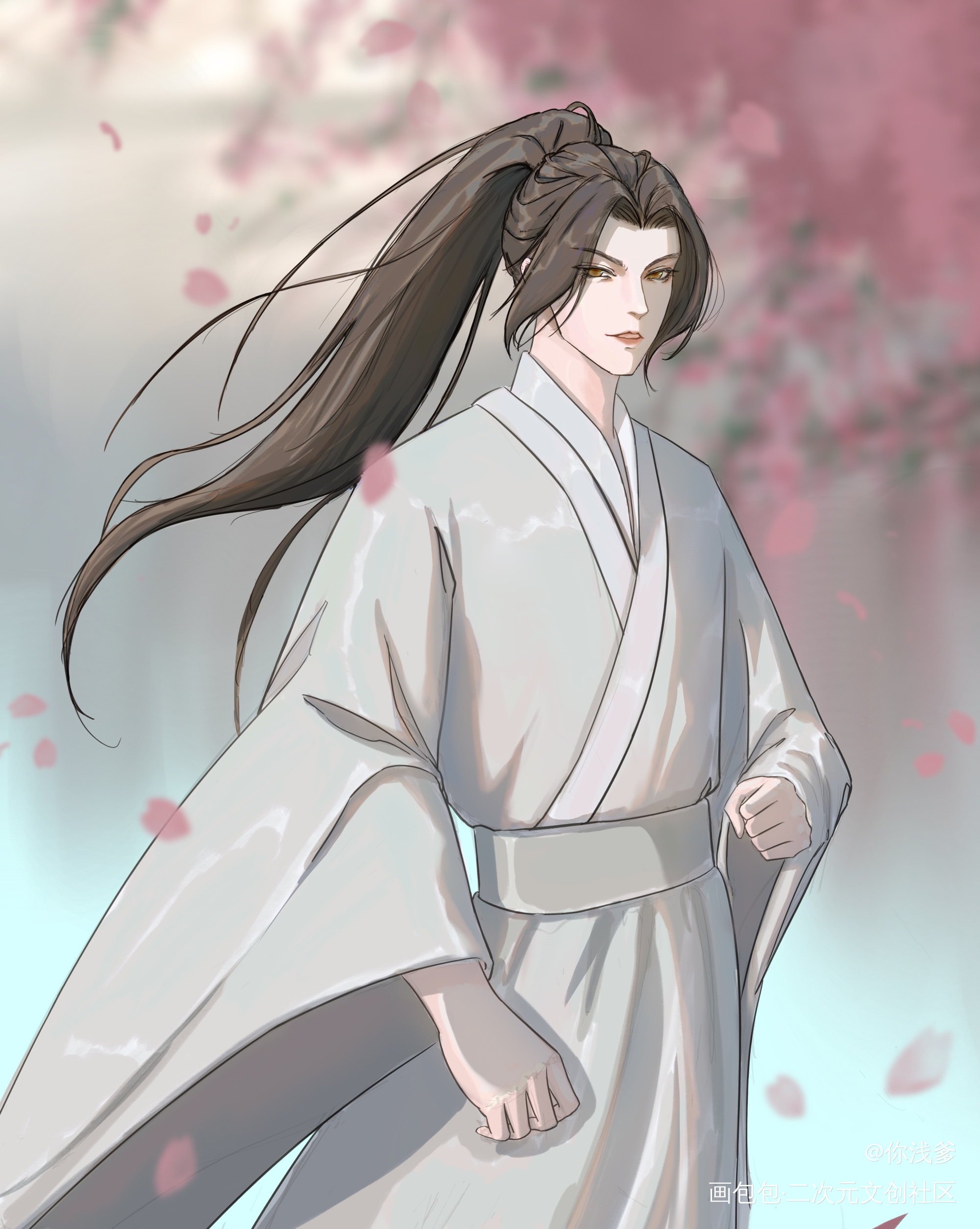 楚晚宁_二哈和他的白猫师尊燃晚楚晚宁绘画作品