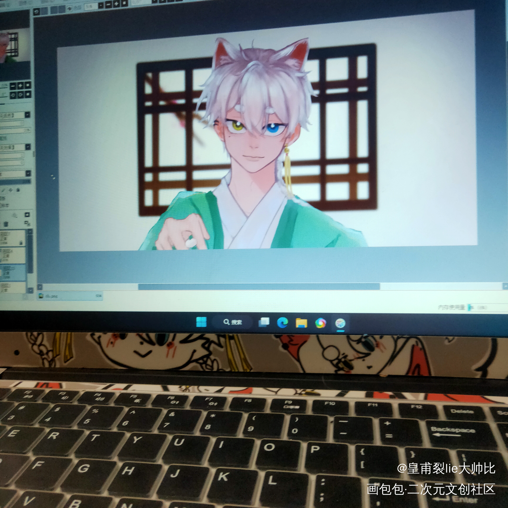 自设和oc_自设不可用板绘涂摸鱼页自设oc绘画作品