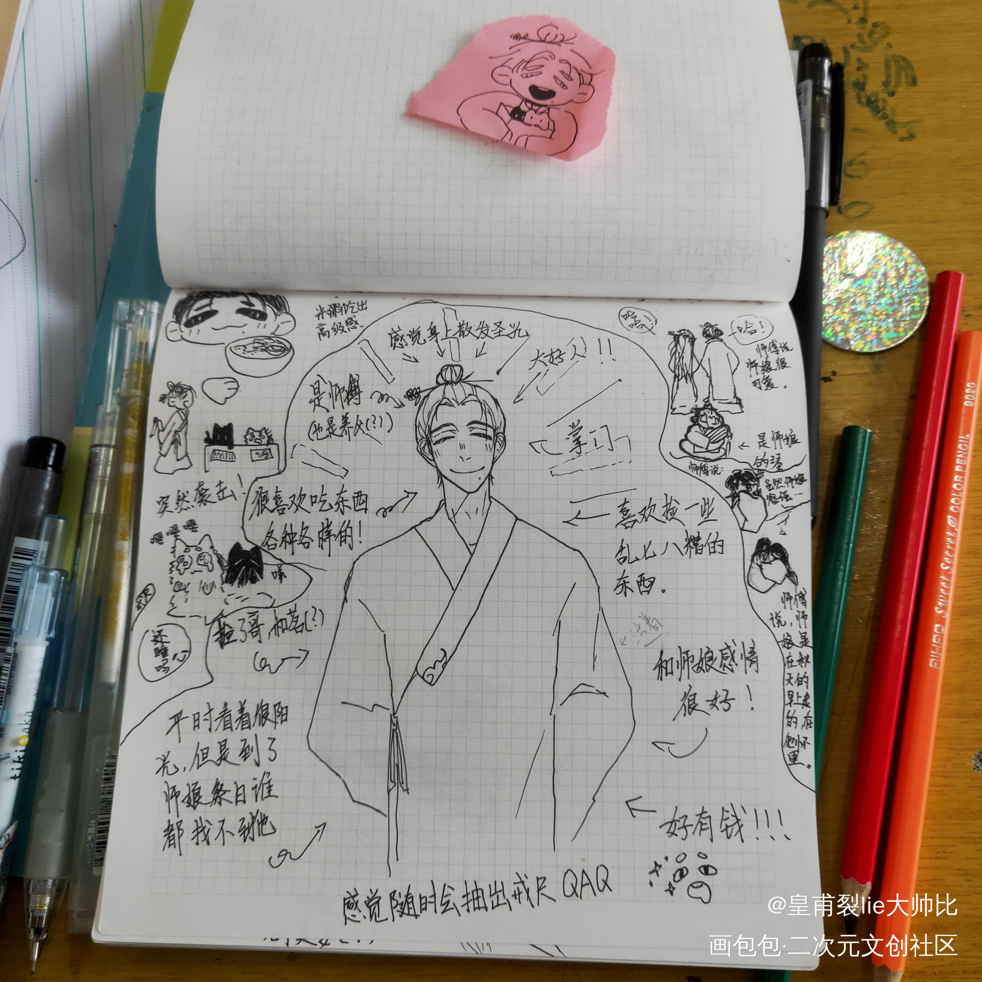 自设和oc_自设不可用板绘涂摸鱼页自设oc绘画作品