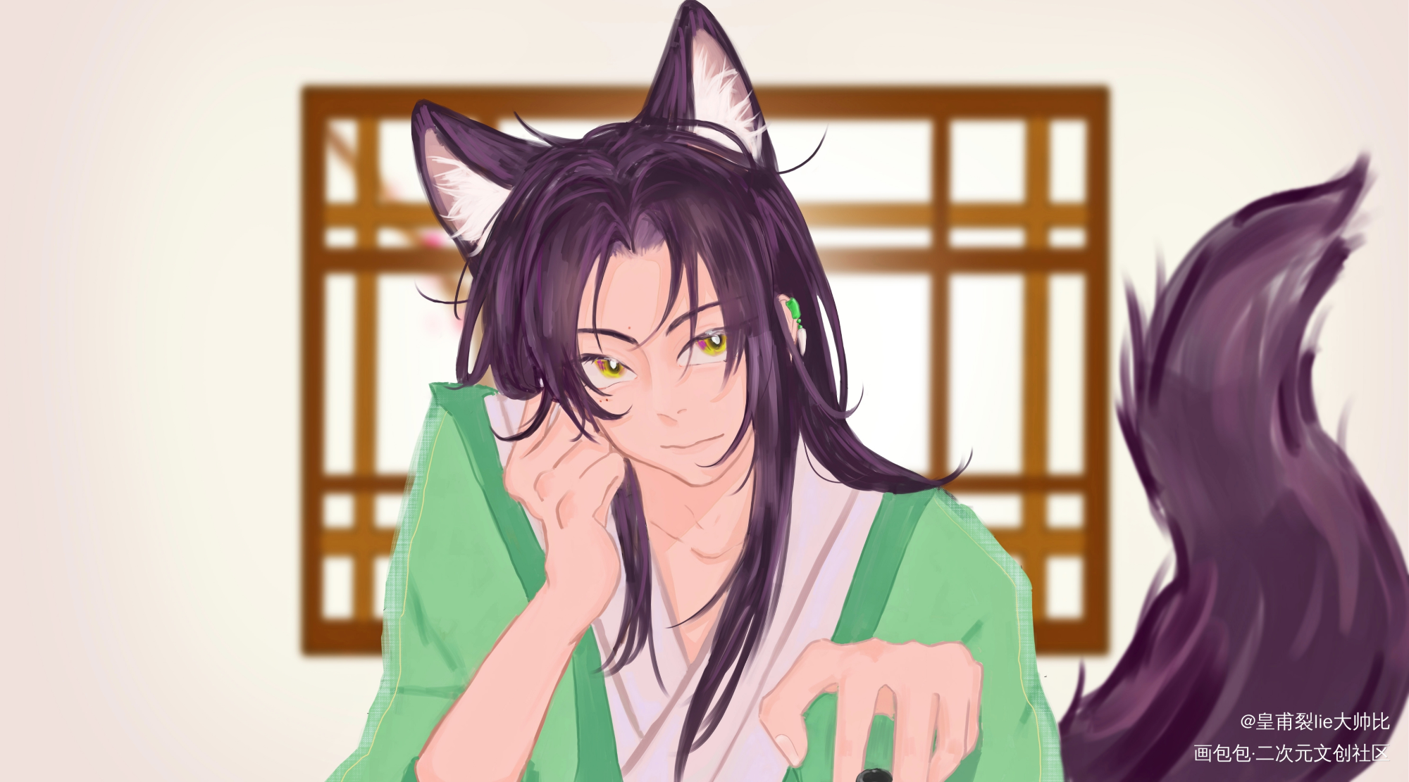 自设和oc_自设不可用板绘涂摸鱼页自设oc绘画作品