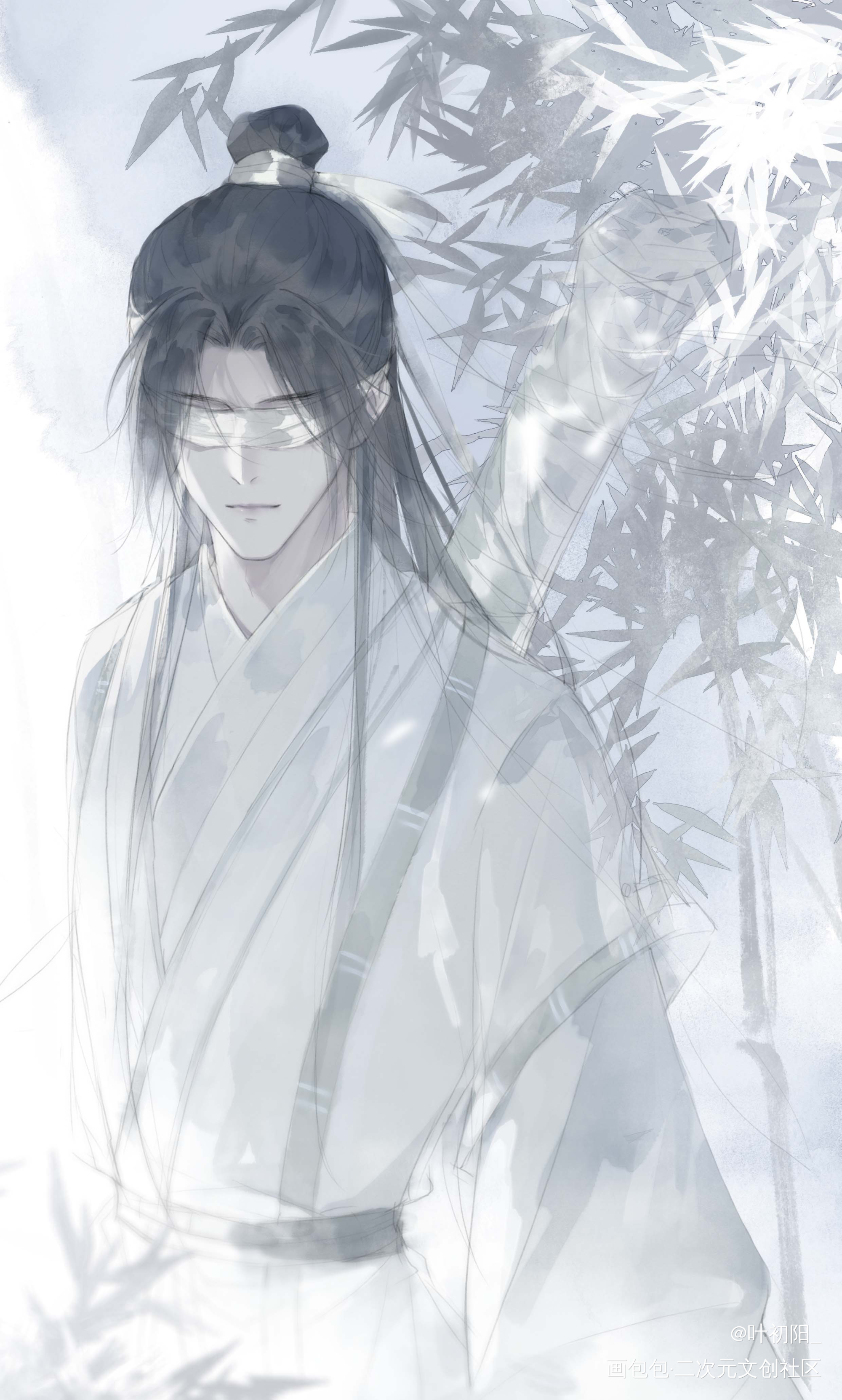 _山河剑心千秋沈峤古风同人板绘绘画绘画作品