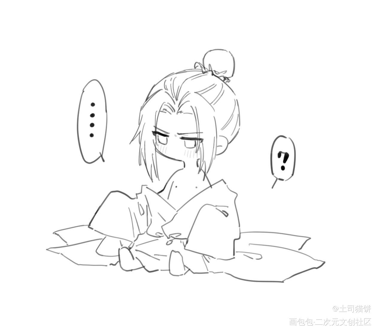 _二哈和他的白猫师尊绘画作品