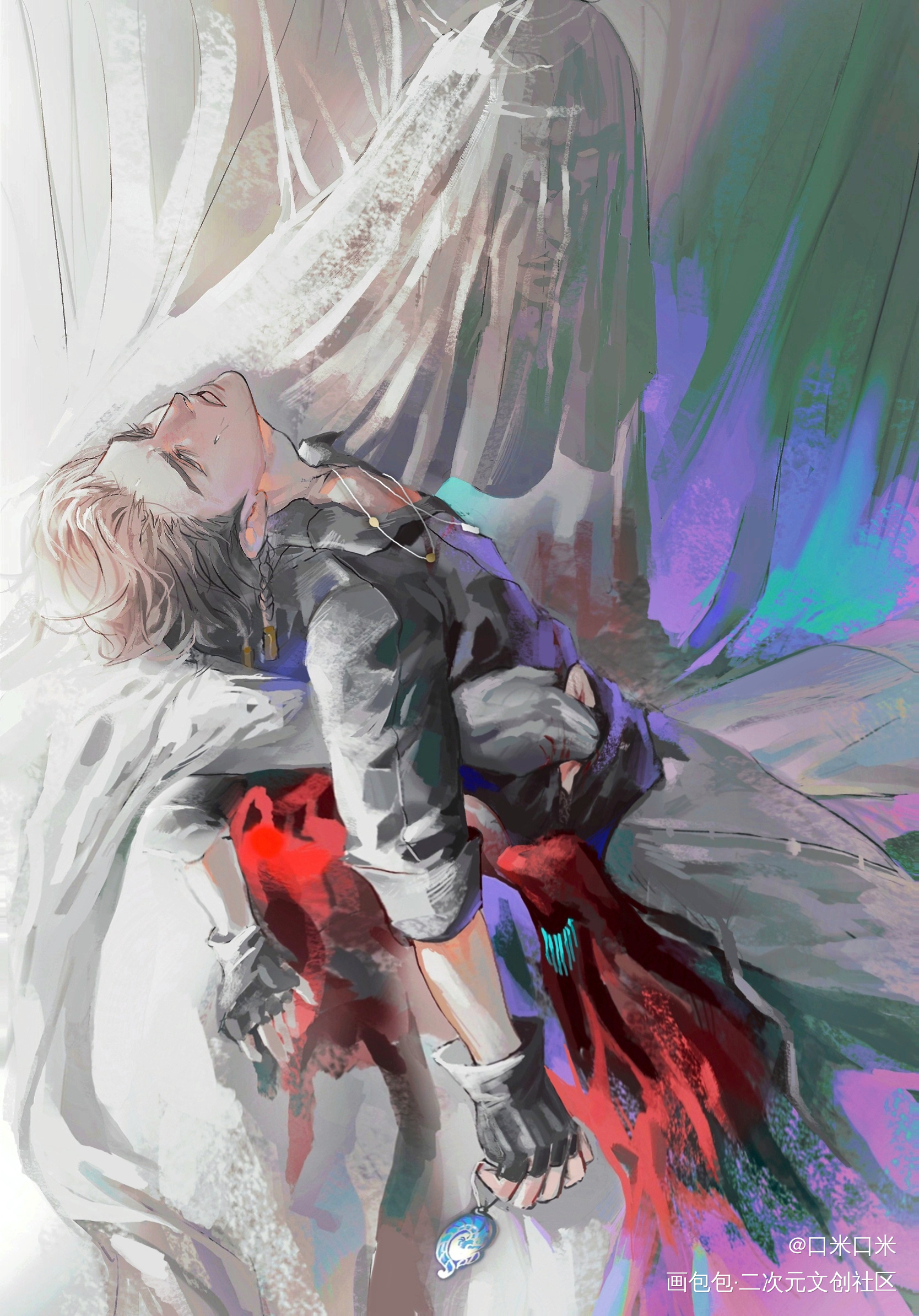 没能撑过的夜_王者荣耀同人莱西奥绘画作品