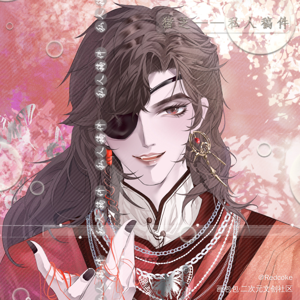 花怜_天官赐福花怜花城绘画作品