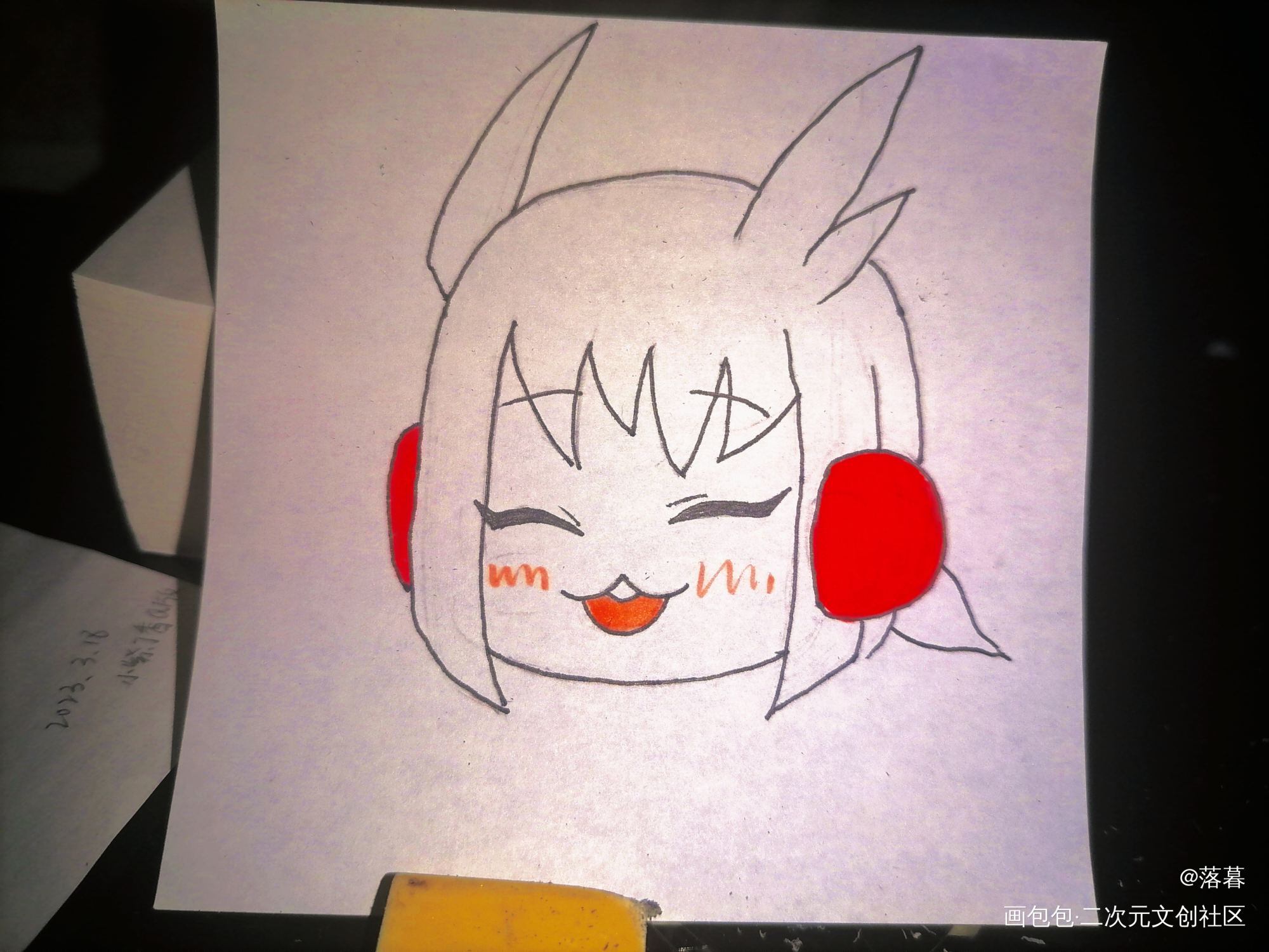 _光遇摸鱼页白枭绘画作品