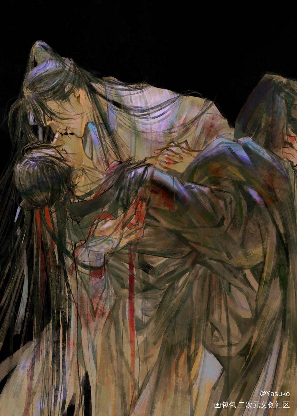 忘羡摸鱼集合_魔道祖师绘画作品
