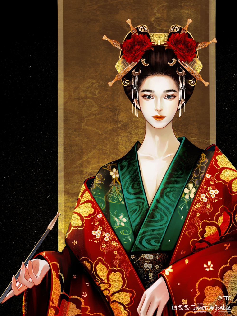 花魁黎_谁把谁当真188男团妹叔黎朔绘画作品
