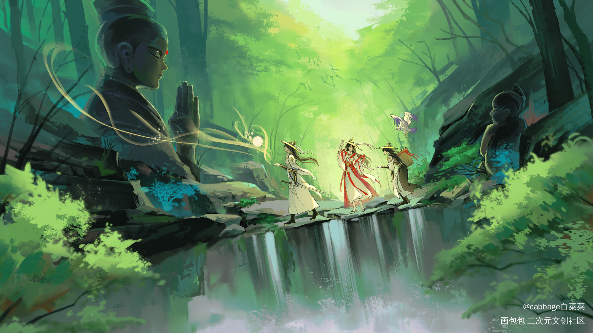 旅途开始喽_古风少年oc绘画作品
