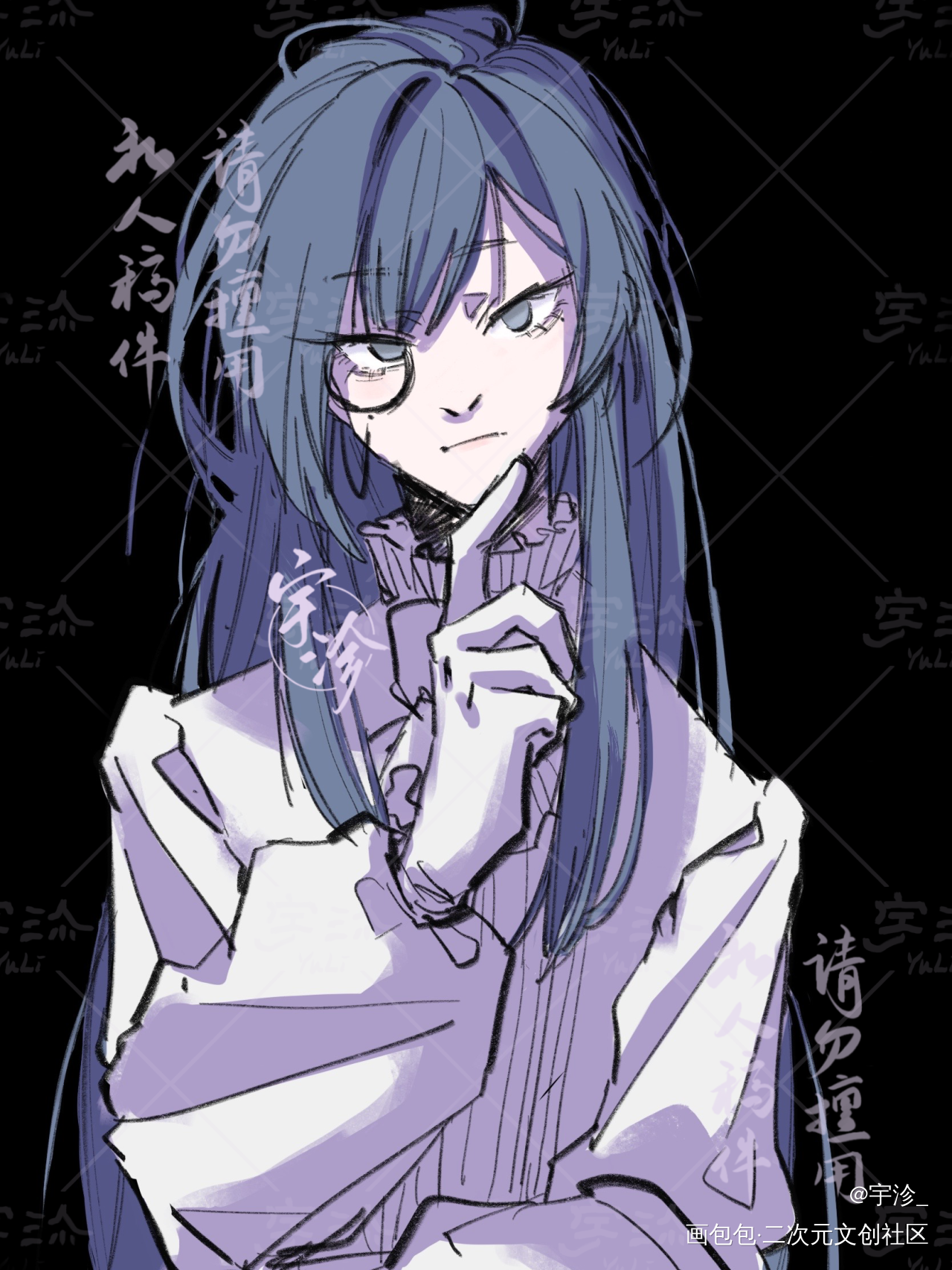 自设·纳撒尼尔_原创人物自设约稿oc绘画作品