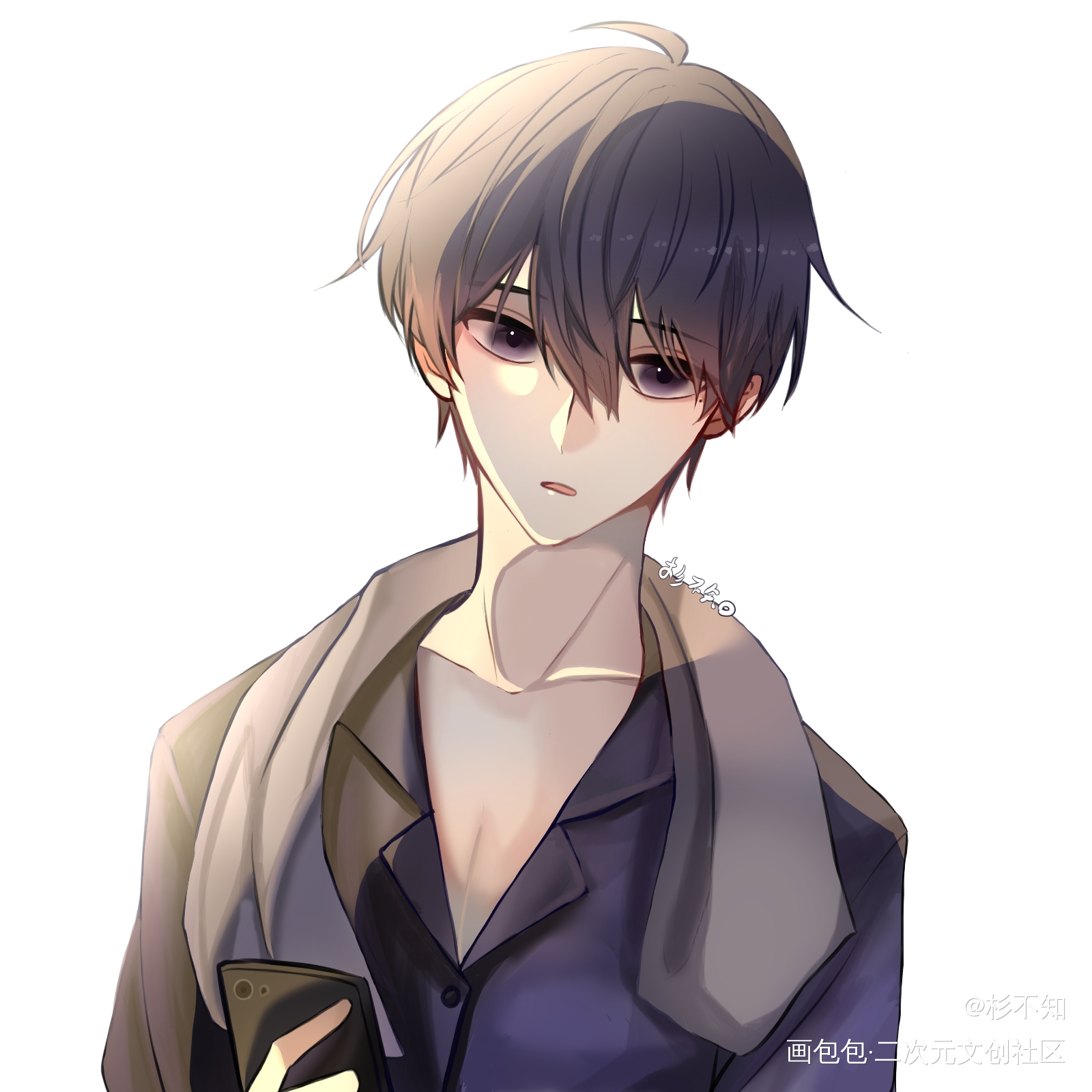 【伪渣】贺朝&谢俞_伪装学渣朝俞贺朝谢俞同人摸鱼绘画绘画作品