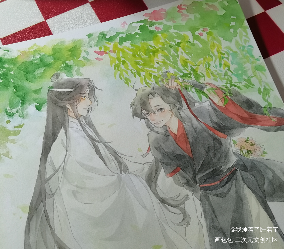 春日_魔道祖师忘羡蓝忘机魏无羡同人绘画作品