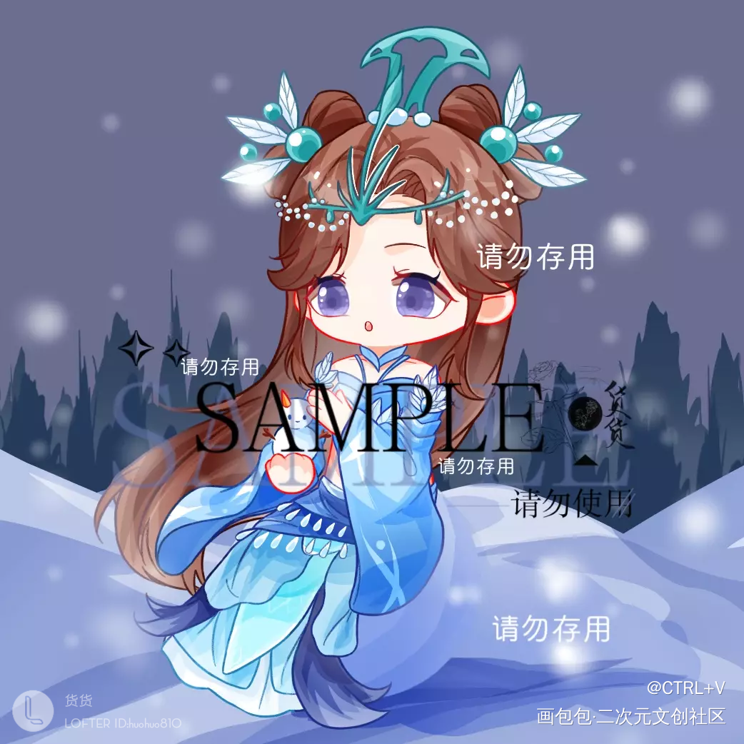 _弄玉Q版付费委托客单展示约稿绘画作品