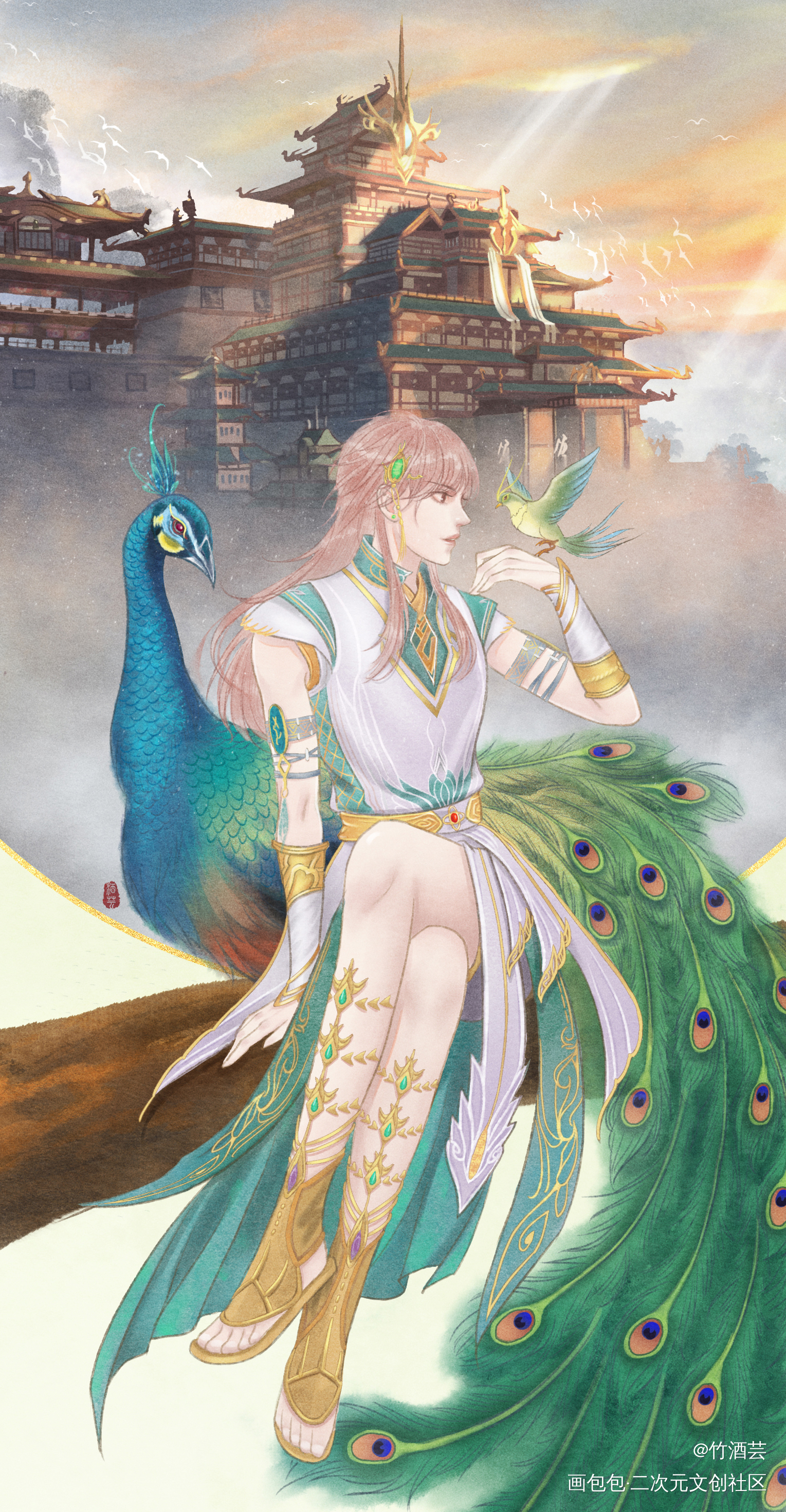 曜金宫少主_天宝伏妖录孔鸿俊绘画作品