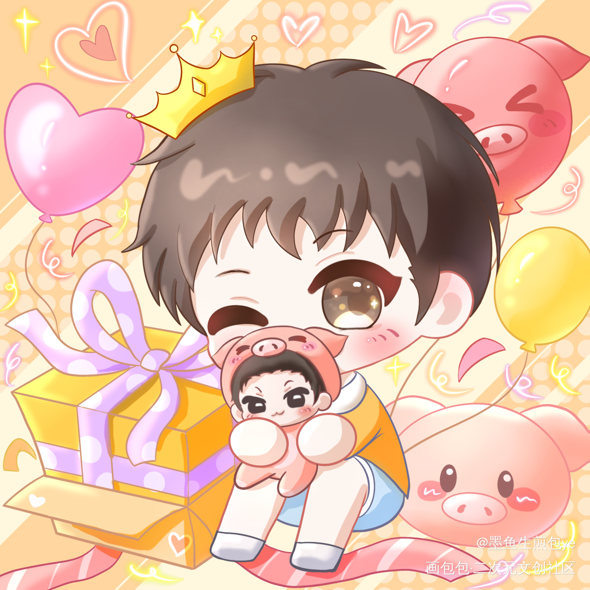 小白生日快乐！_小白杨188男团俞白绘画作品