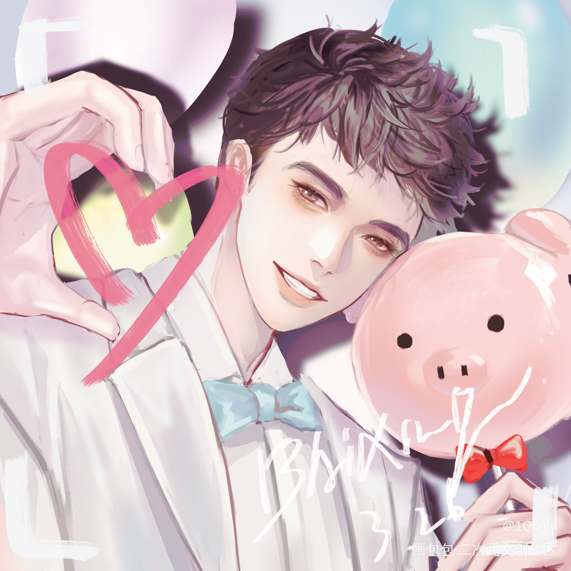小白公主_小白杨188男团俞白白新羽板绘涂绘画作品
