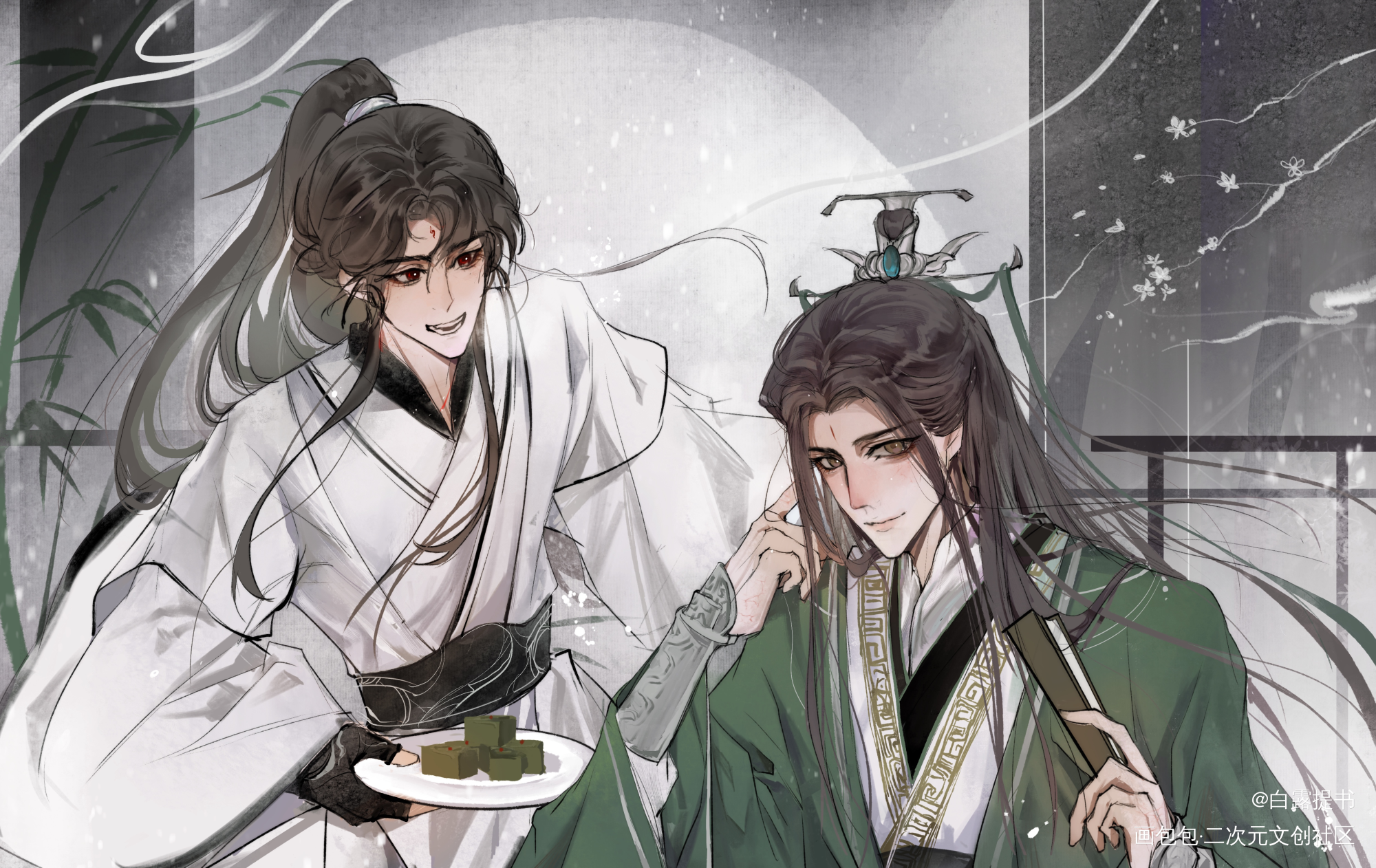 人渣反派自救系统 -同淋雪_人渣反派自救系统冰秋沈清秋洛冰河板绘涂立绘古风我要上首推插画墨香铜臭绘画作品