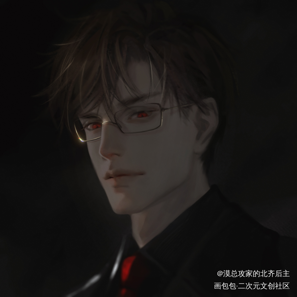 据说是国乙里宠物🐰最多的男人_光与夜之恋陆沉绘画作品