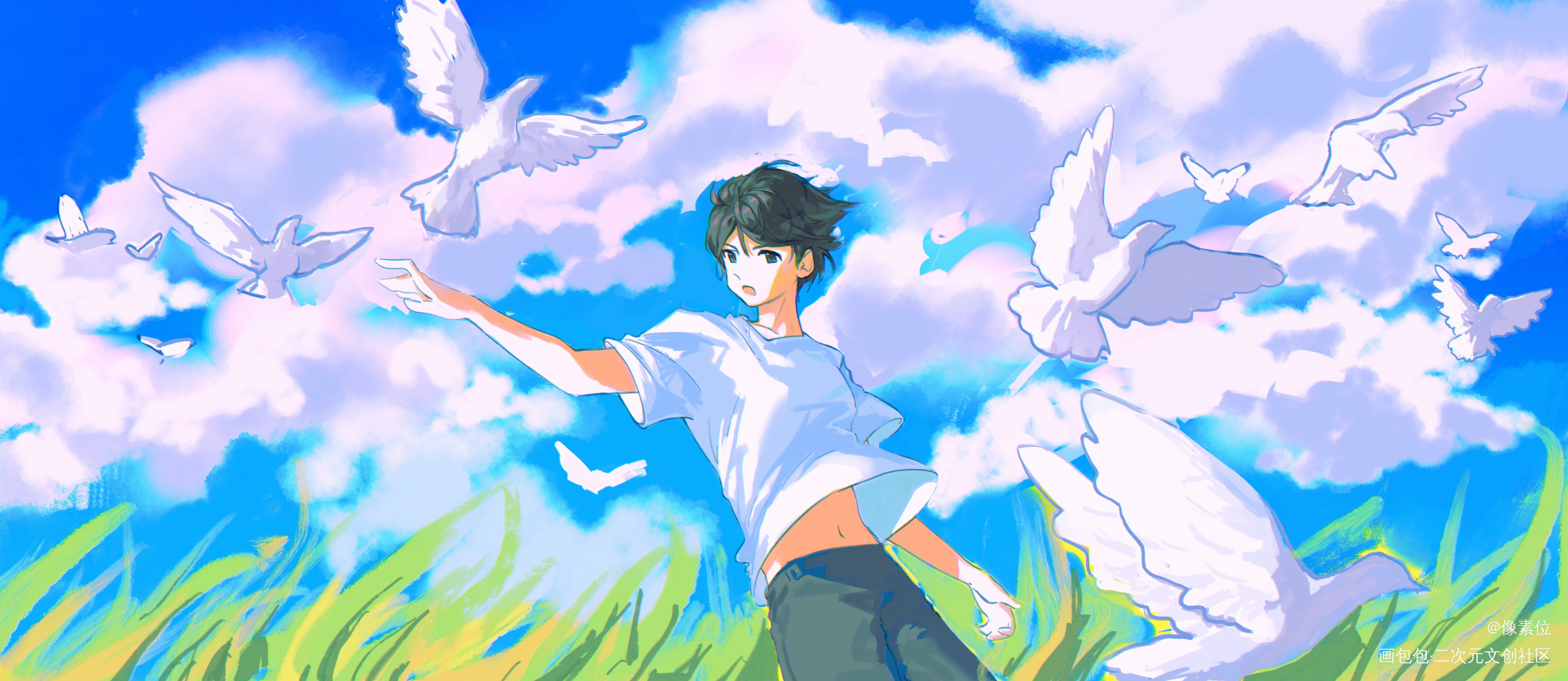 少年黎朔_谁把谁当真188男团妹叔黎朔绘画作品