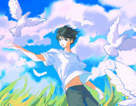 少年黎朔_绘画作品