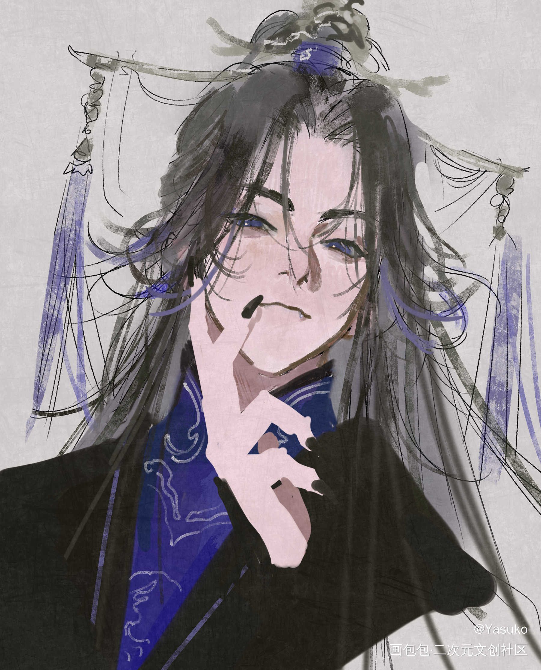 薛闲_铜钱龛世绘画作品