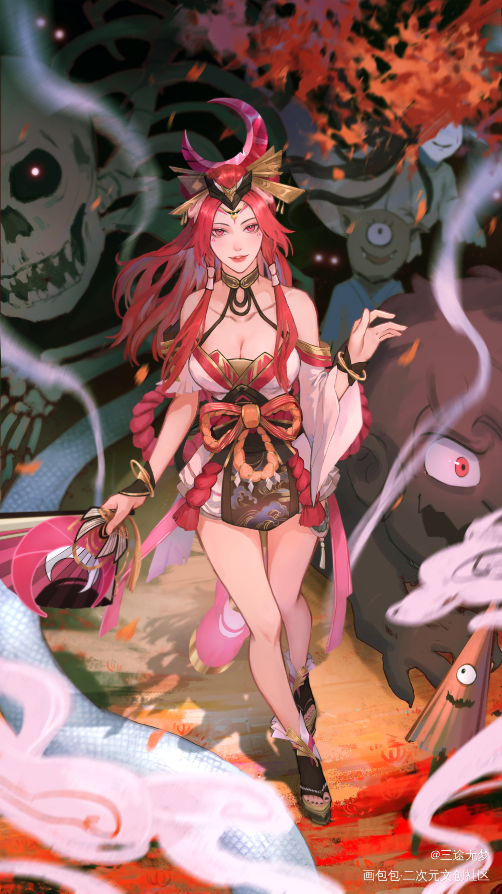 夏洛特-浮生妄_王者荣耀夏洛特橘右京头像同人不知火舞绘画绘画作品