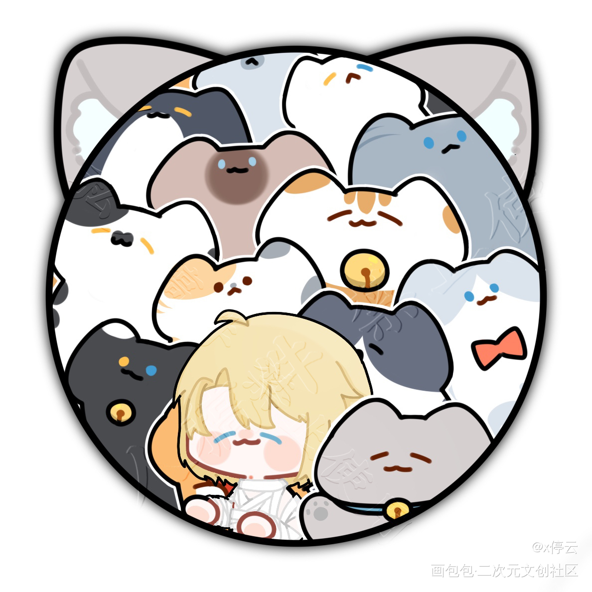 _人鱼陷落白楚年兰波绘画作品