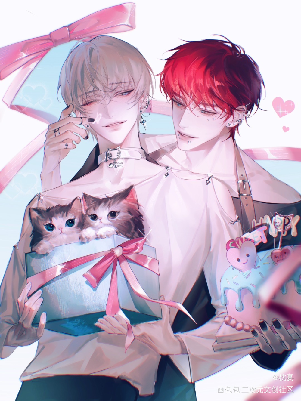 _插画摸鱼绘画oc绘画作品