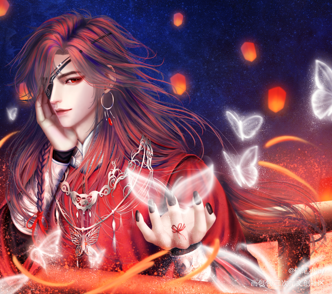 花花_天官赐福花城绘画作品