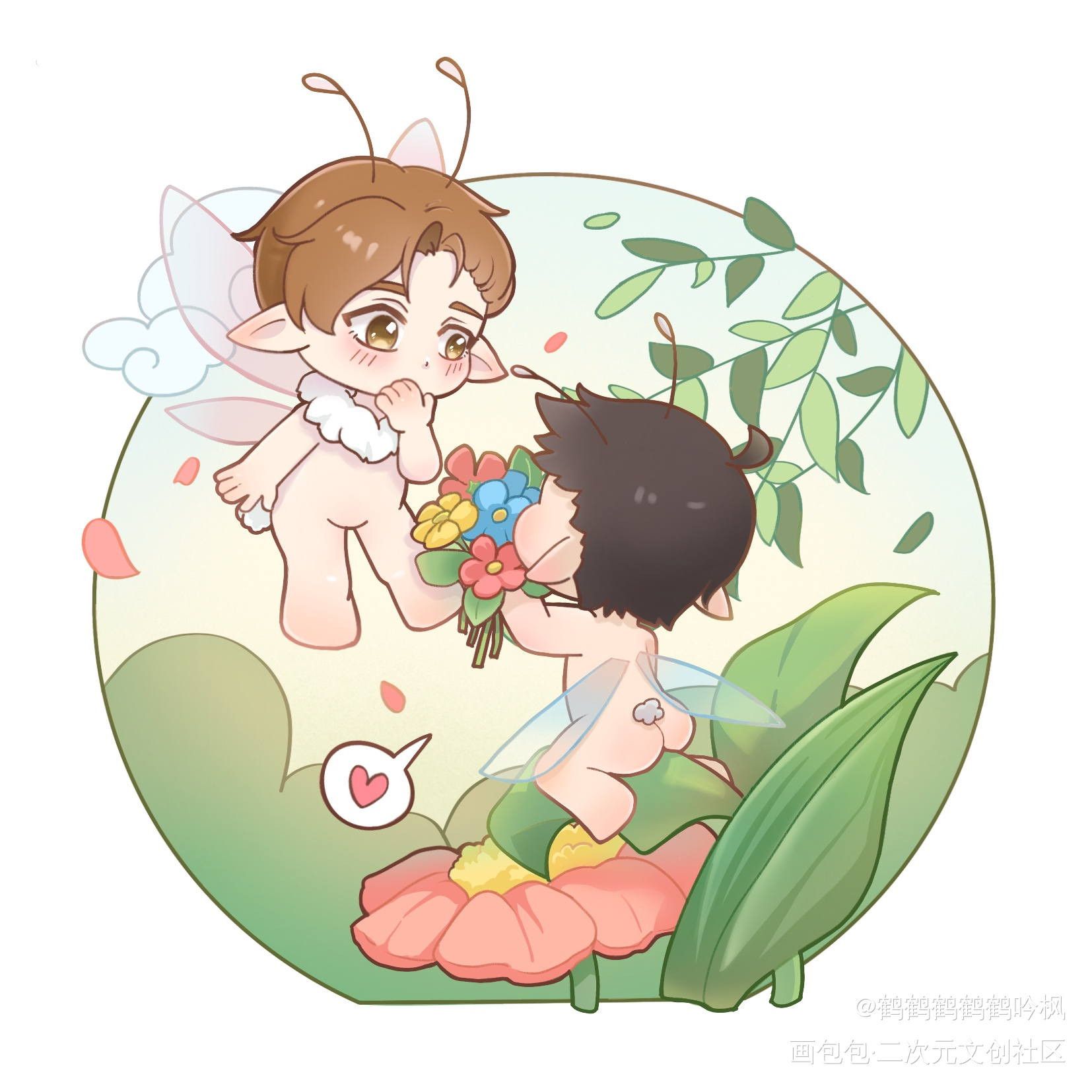 小精灵！_老婆孩子热炕头188男团周丁Q版绘画作品