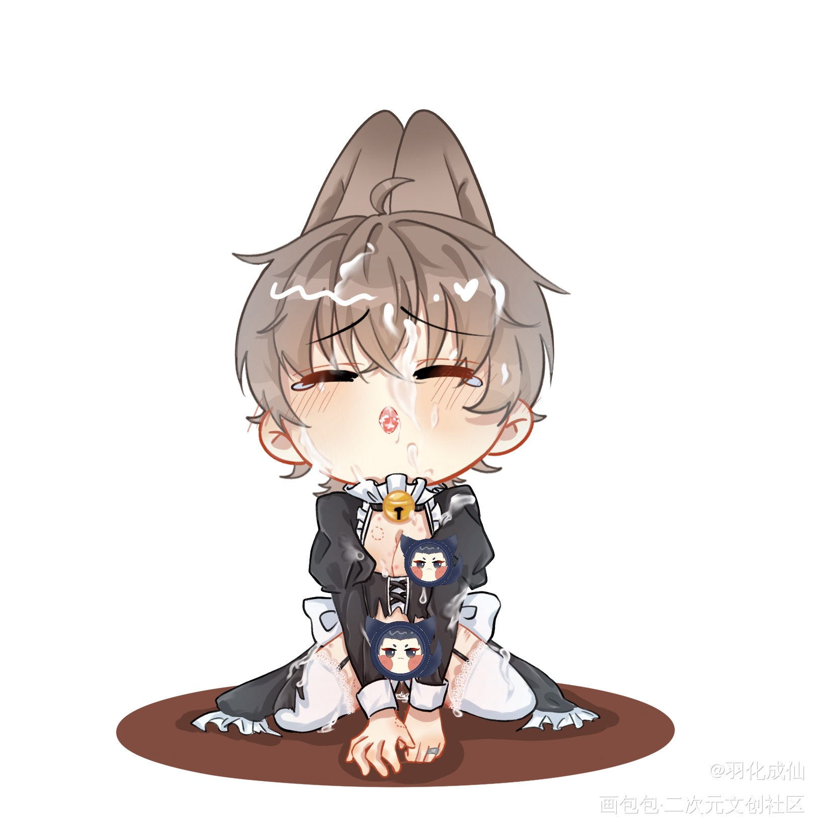 女仆秀秀～_娘娘腔188男团群秀李程秀邵群Q版同人绘画作品