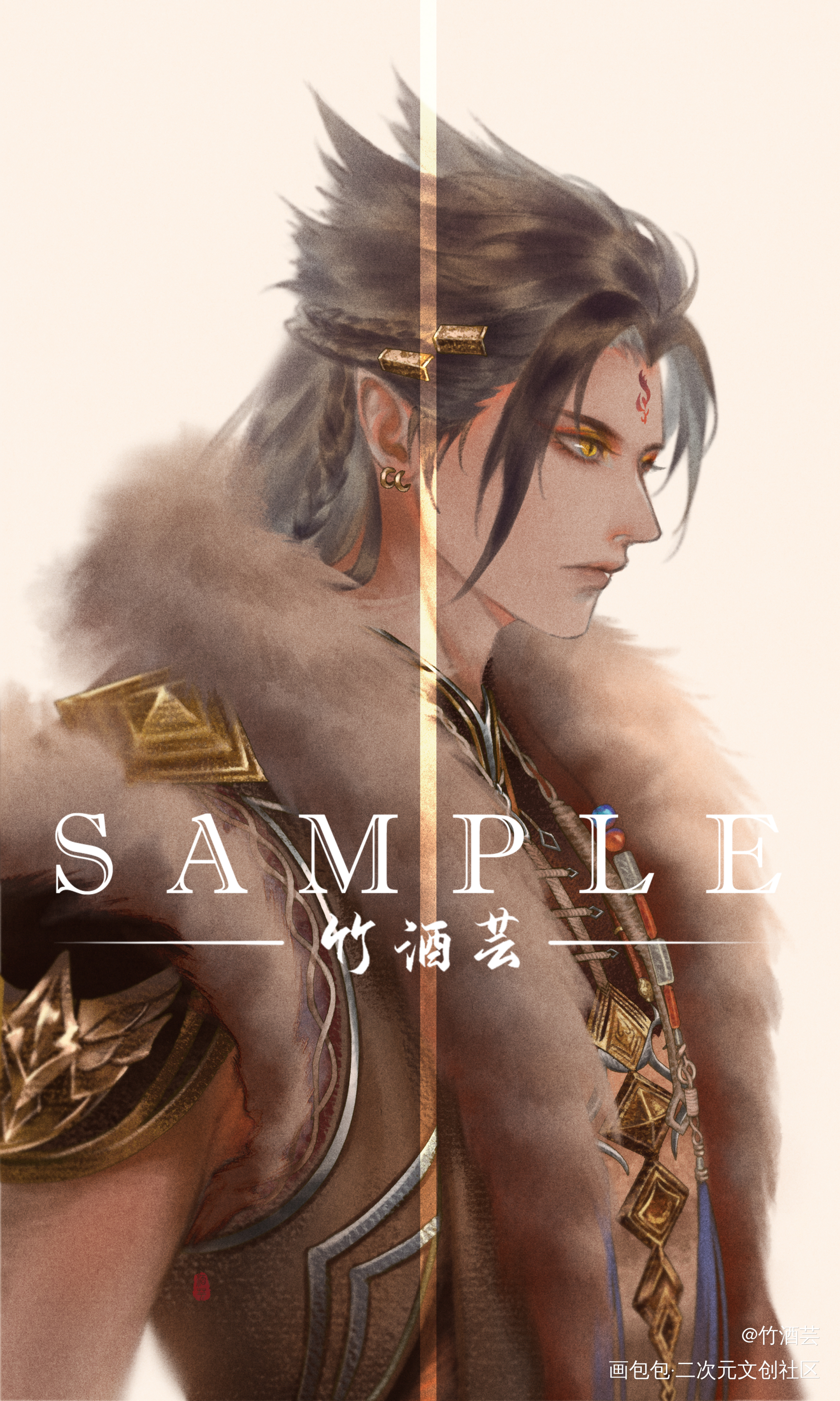 大狼和景珑_天宝伏妖录李景珑莫日根绘画作品