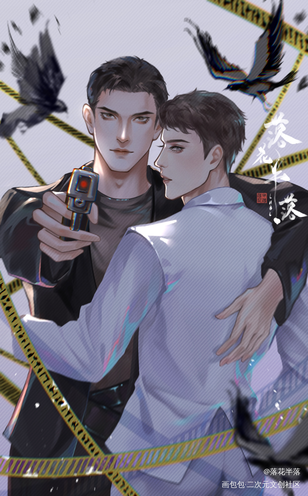 俞白_小白杨188男团俞白白新羽俞风城绘画作品