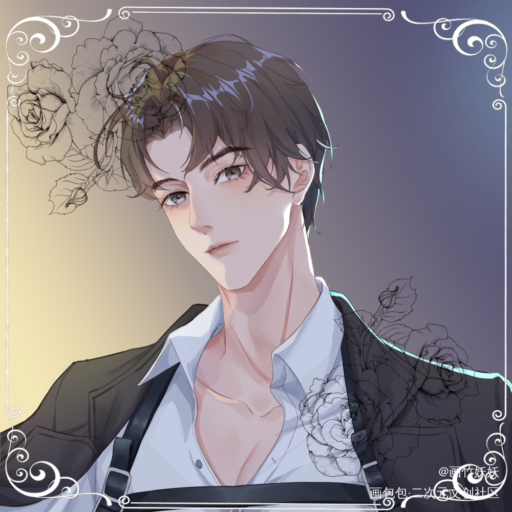 小李子～_188男团李简李玉简隋英头像你却爱着一个sb绘画绘画作品