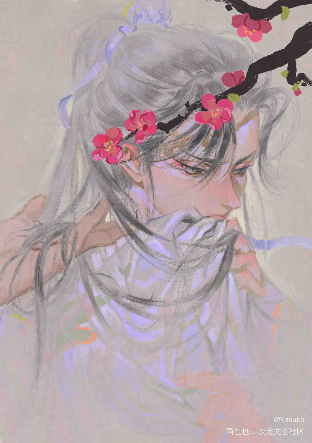 师尊_二哈和他的白猫师尊绘画作品