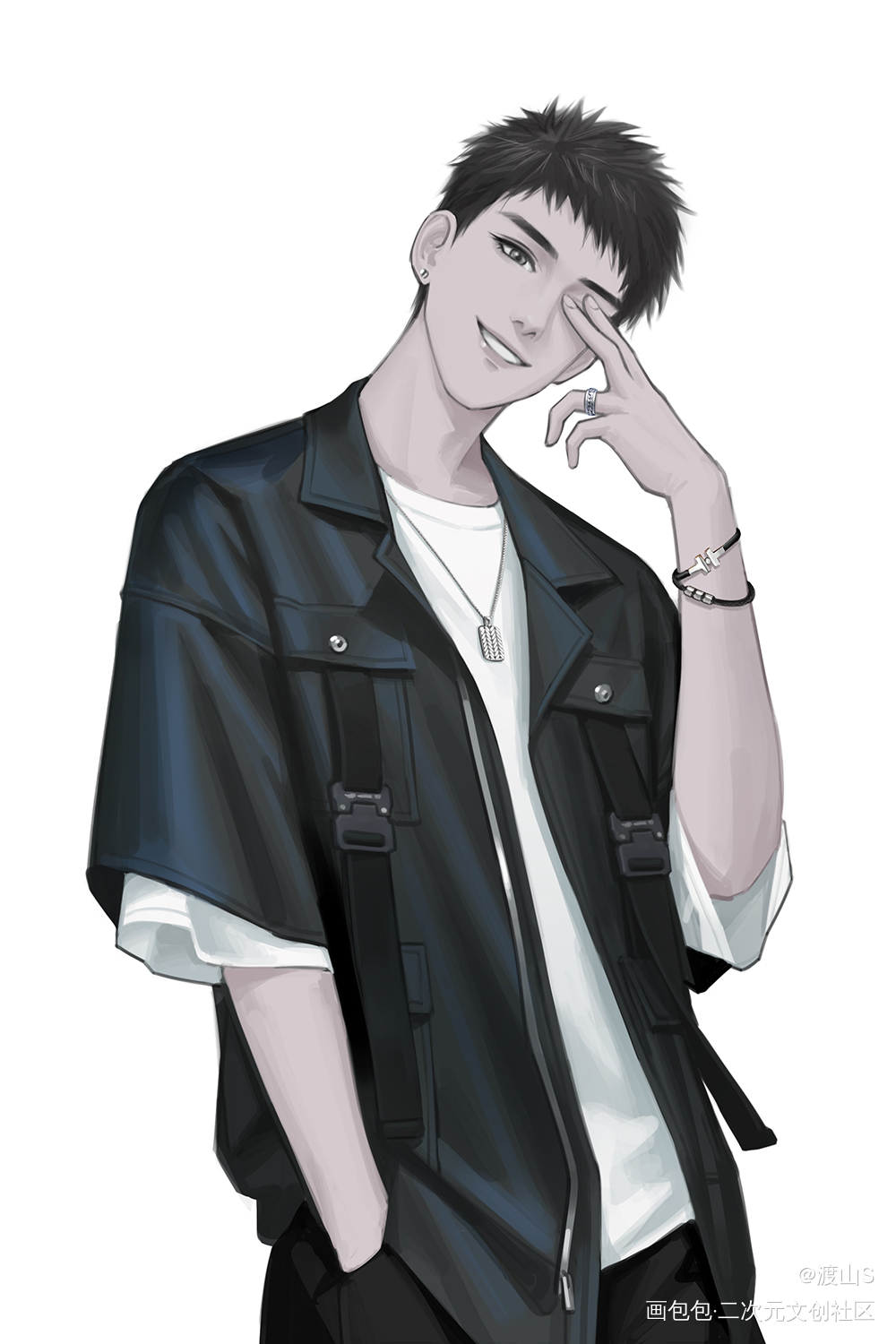 亲爱的小白_小白杨188男团俞白白新羽绘画作品